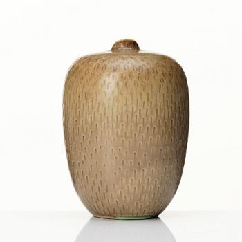 Stig Lindberg, a stoneware vase, Gustavsberg Studio, Sweden mid 1900s.