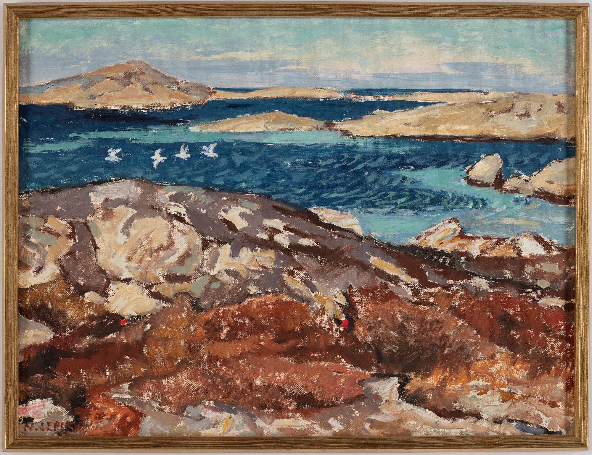 HUGO LEPIK, olja på duk, signerad H. Lepik.