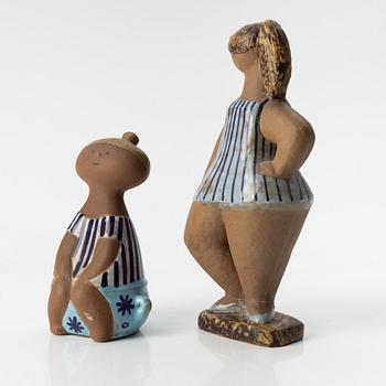 Lisa Larson, two stoneware figurines, Gustavsberg, Sweden,