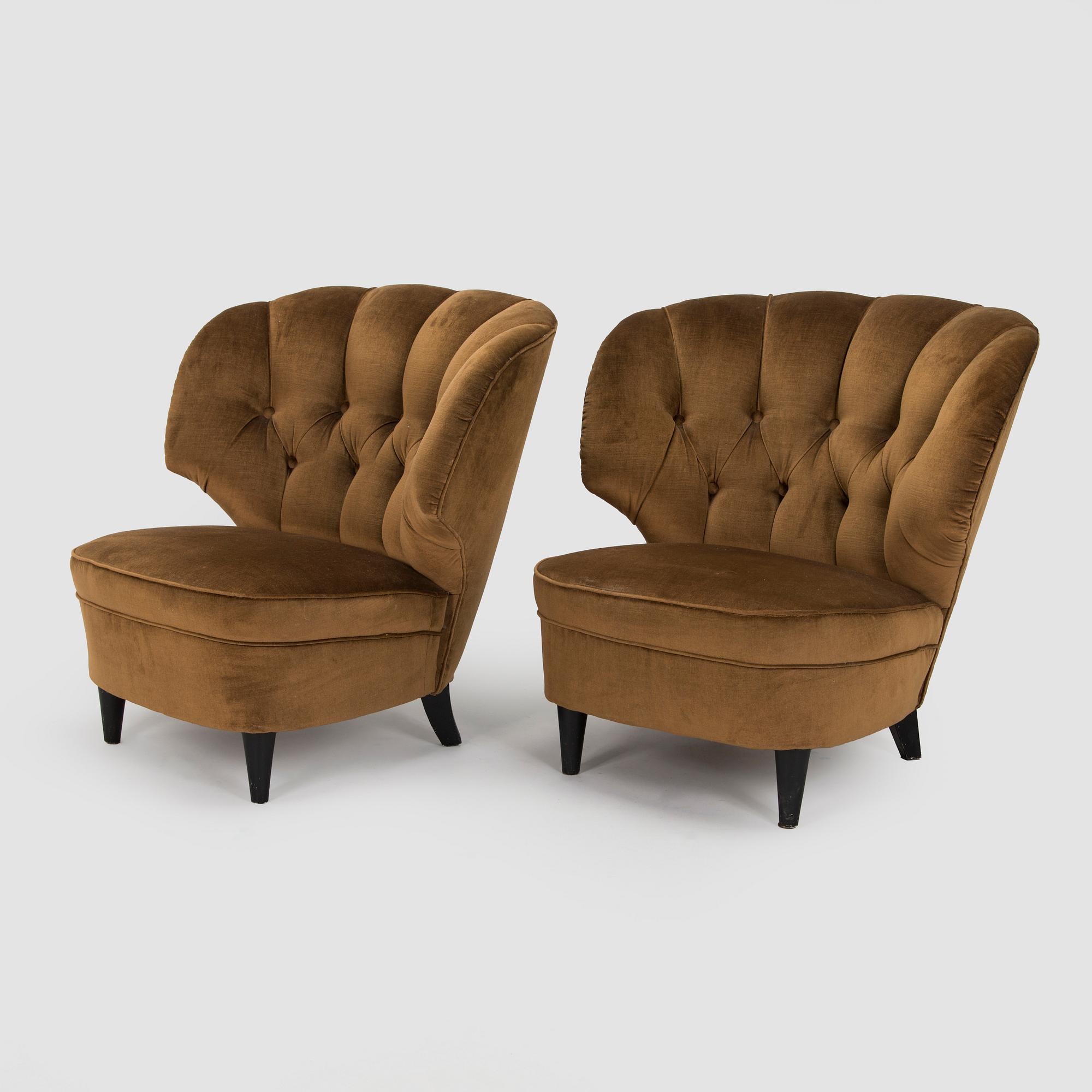 Fåtöljer, ett par, 1950-tal.