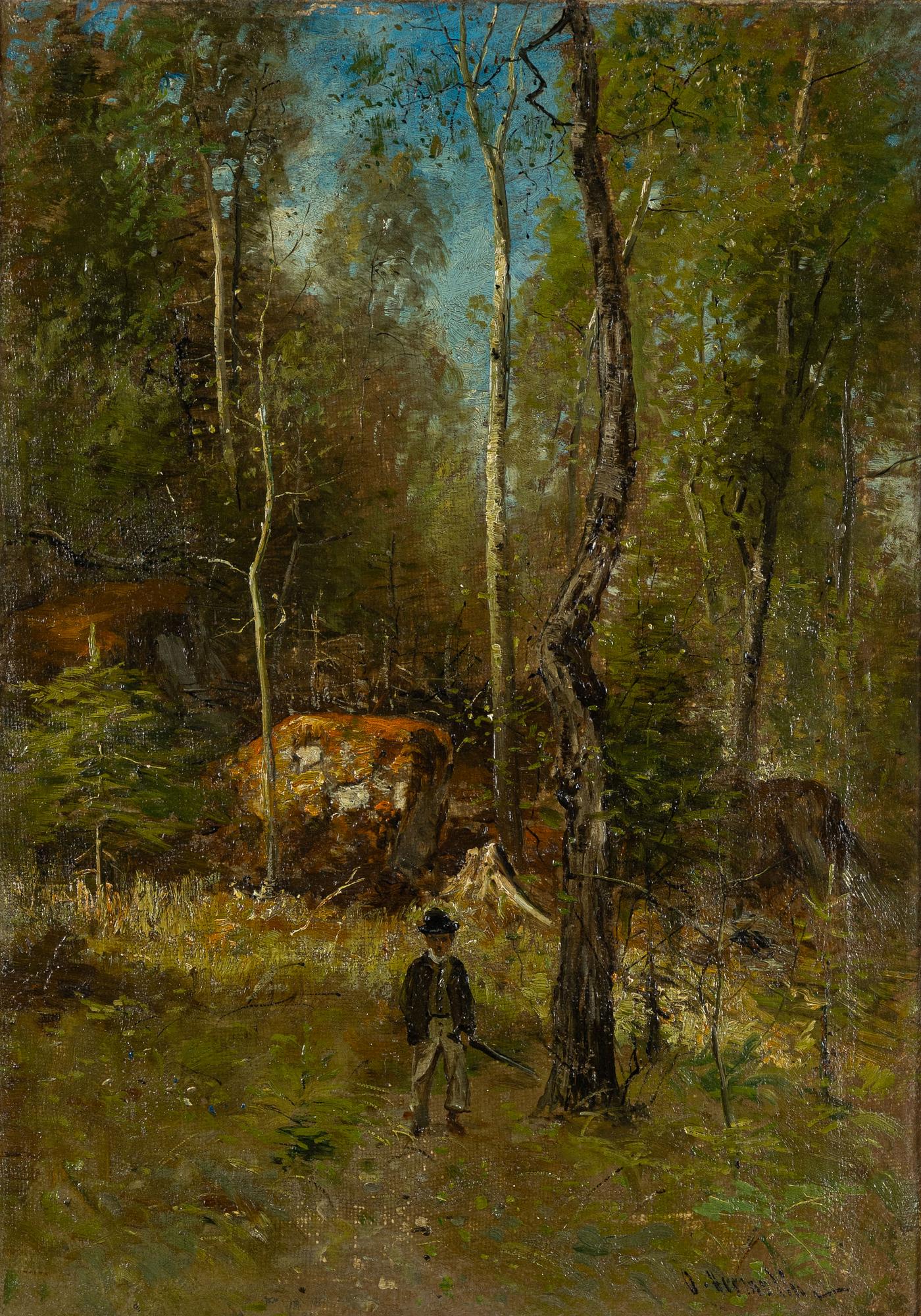 Olof Hermelin, Landskap med vandrande figur.