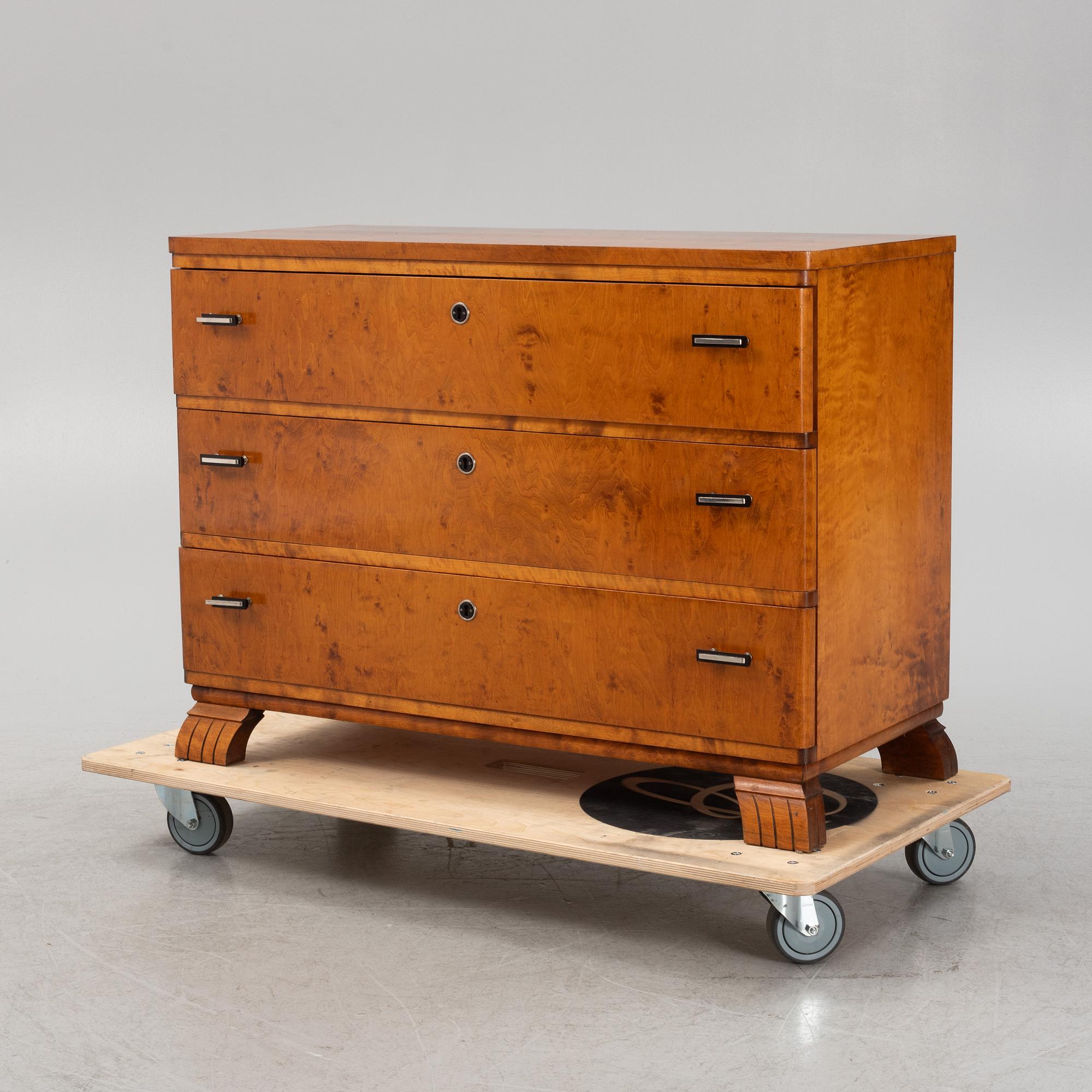 A chest of drawers, 1930's.