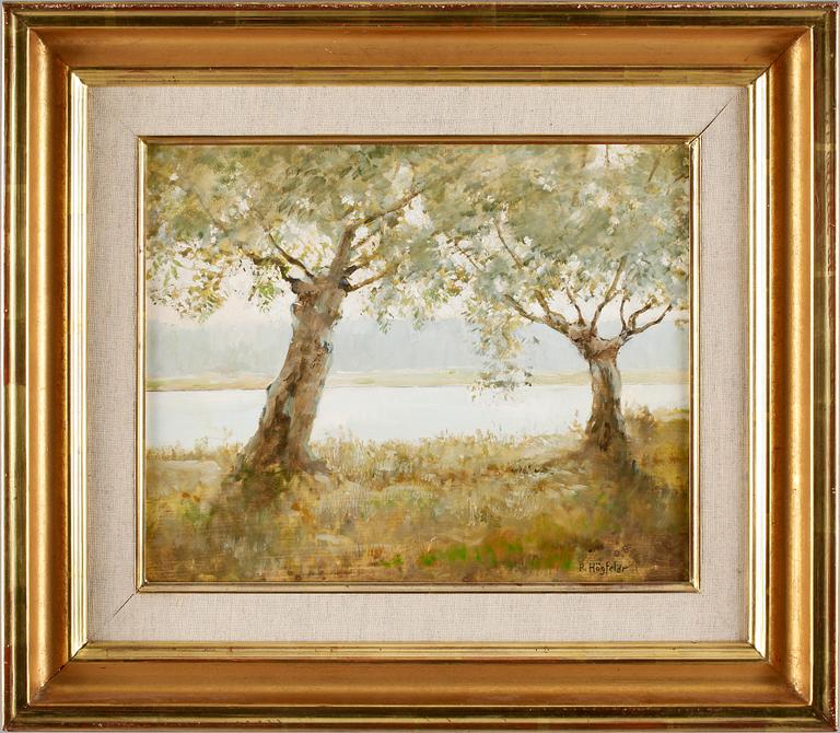 ROBERT HÖGFELDT, olja på pannå, sign.