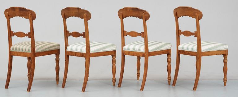 STOLAR, 4 st, senempire, 1800-talets första hälft/mitt.