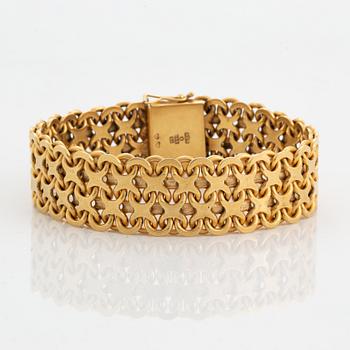 Armband, 18K guld, tät x-länk.