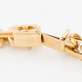 Bracelet, 18K gold, anchor link,