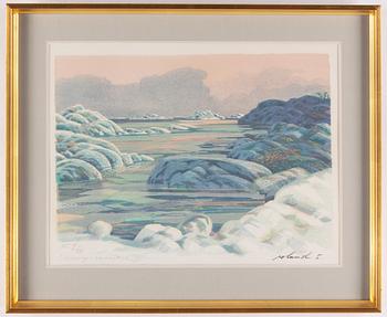 Roland Svensson, färglitografi, signerad HC X/XXX.