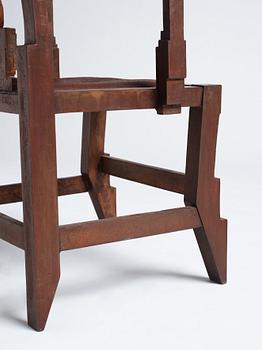 John Kandell, a patinated bronze 'Solitär' chair, Källemo, Sweden, ed. 3/7, only 3 chairs executed.