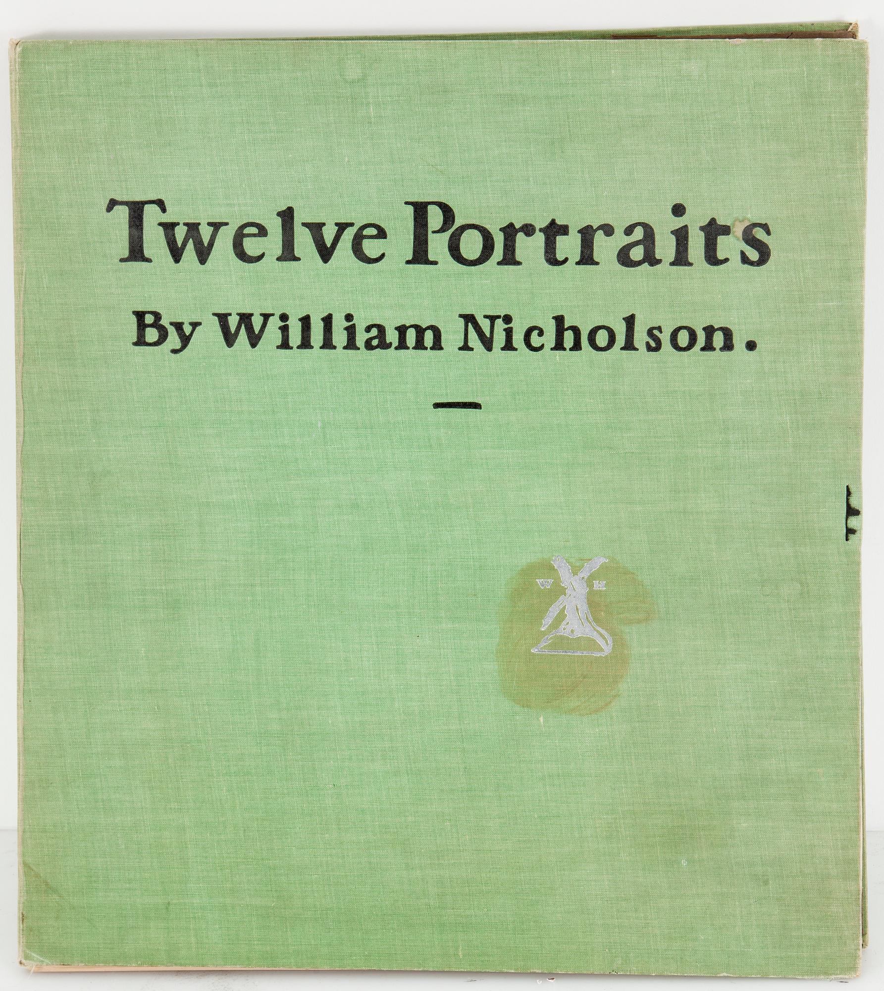 William Nicholson, portfolio with 12 woodcuts. Dated 1899.