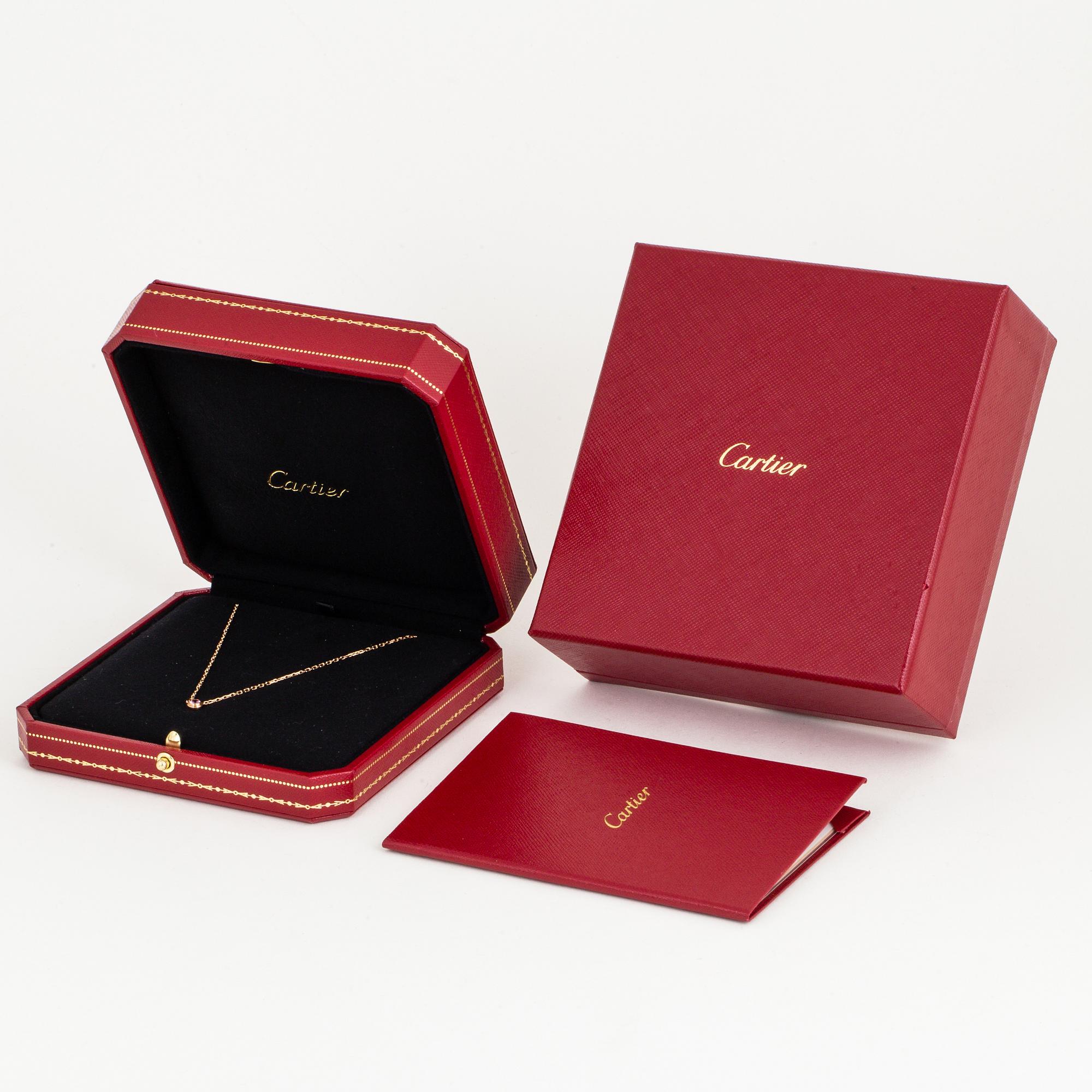 A Cartier 'Saphirs Légers de Cartier' 18K pink gold and pink sapphire necklace.