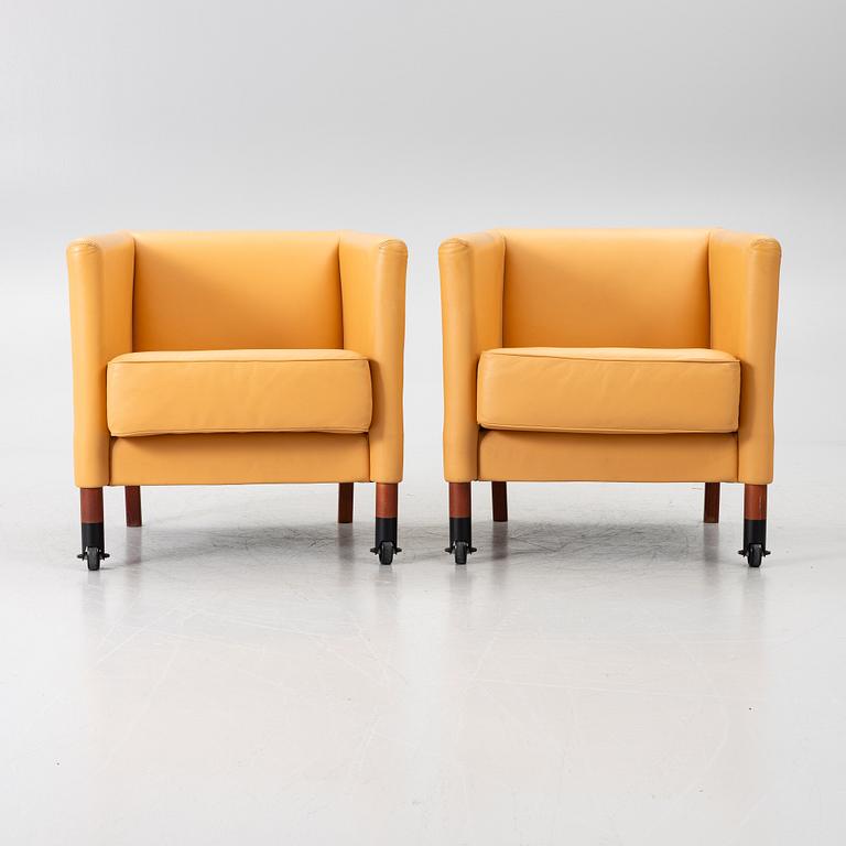 Armchairs, a pair, JOC, late 20th century.