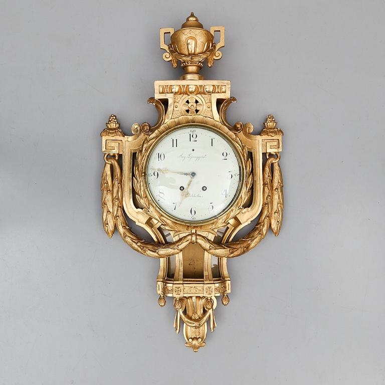 VÄGGPENDYL, gustaviansk stil, 1900-talets första hälft.