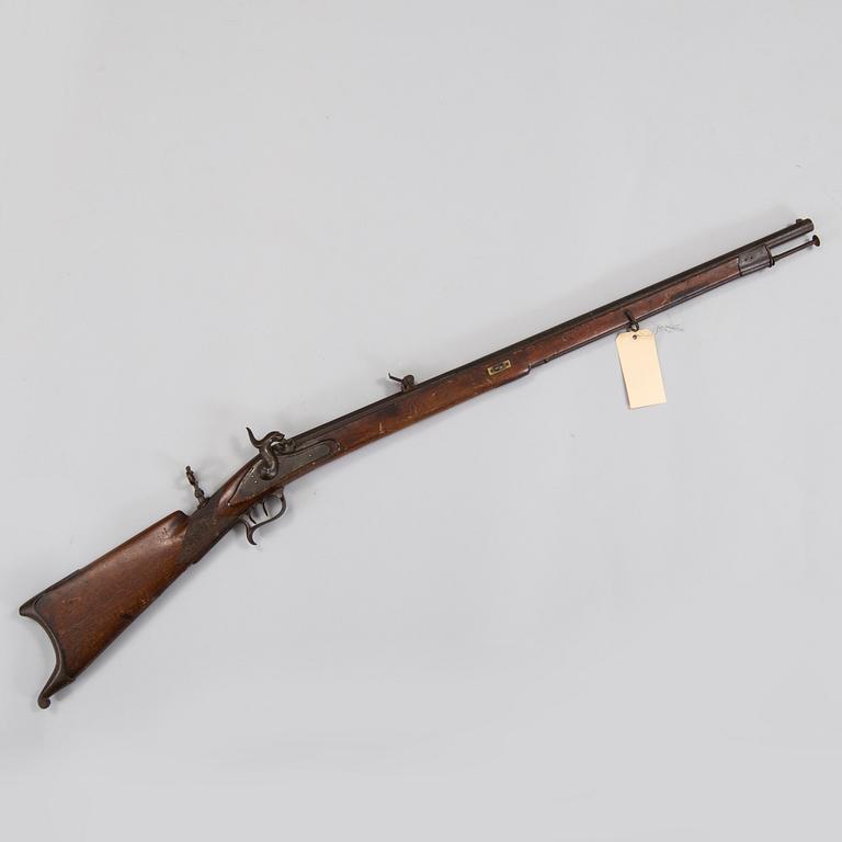 A percussion lock rifle by Gerling in Kiel mid 1800s.