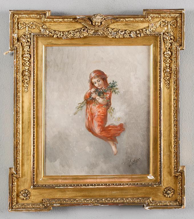 OKÄND KONSTNÄR, 1 par, oljor på duk, signerade Lutgens, 1800-/1900-tal.