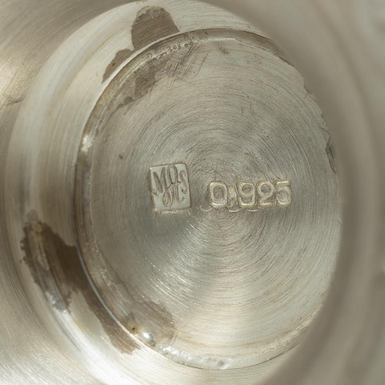 Praktvaser, ett par, sterling silver, 1900-tal.