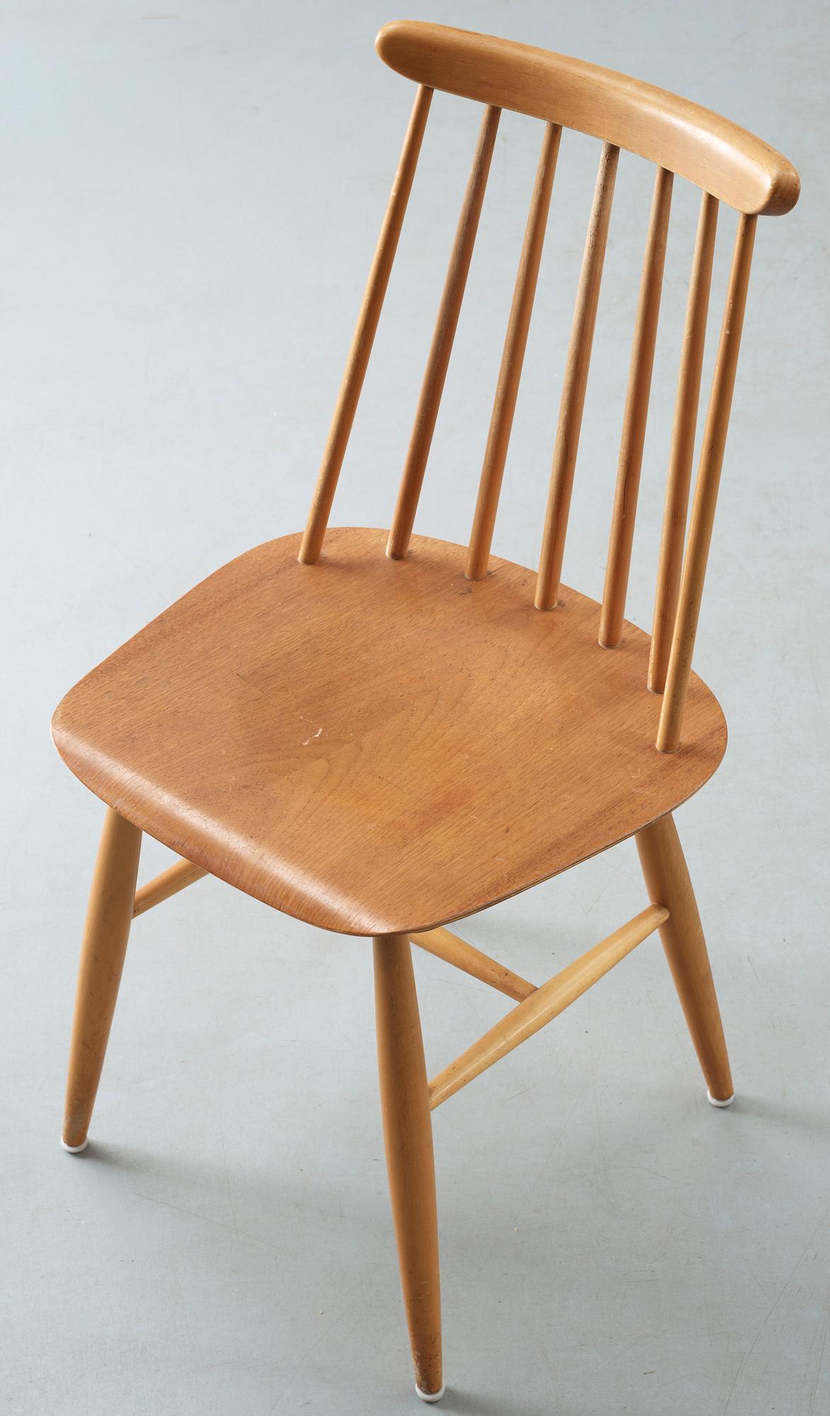 STOLAR, 6 st, "Fanett 65T", Ilmari Tapiovaara, Edsbyverken, 1950/60-tal.