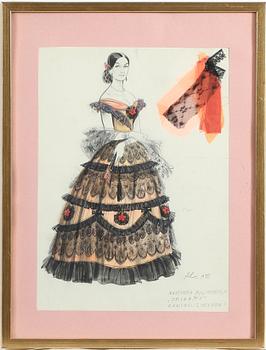 OKÄND KONSTNÄR, 5 st, akvarellerade skisser, otydl sign, Sovjetryssland resp Finland. 1900-tal.