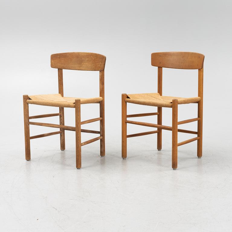 Børge Mogensen, a set of eight model 'J39' oak chairs, FDB Møbler, Denmark.