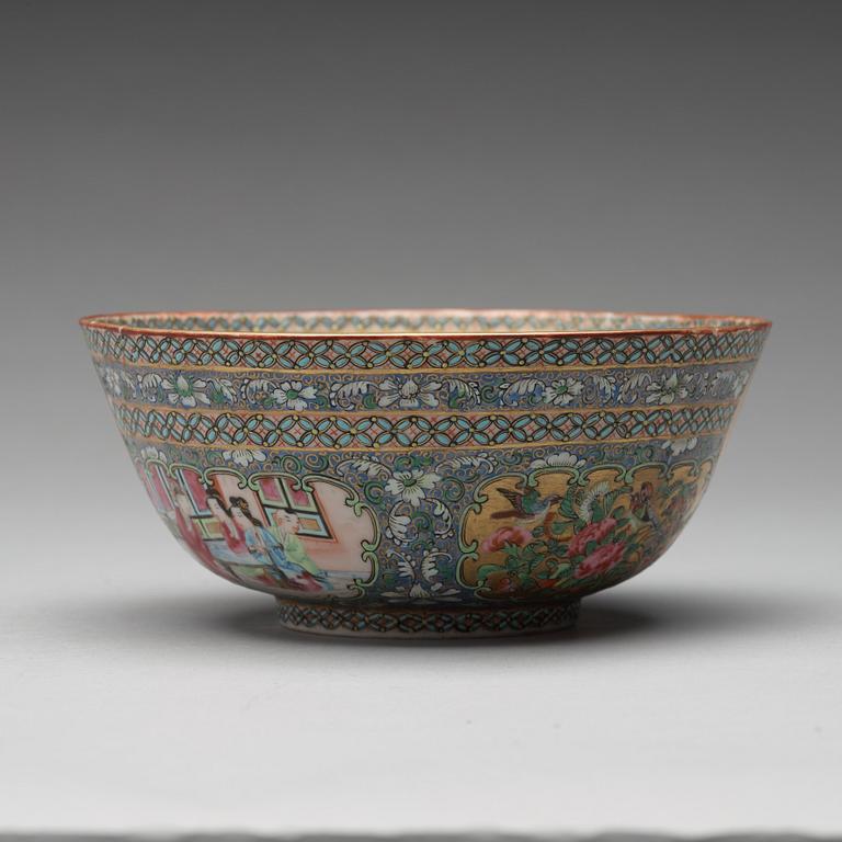 A famille rose bowl, Qing dynasty, 19th century, dated AH1297/1879-80.