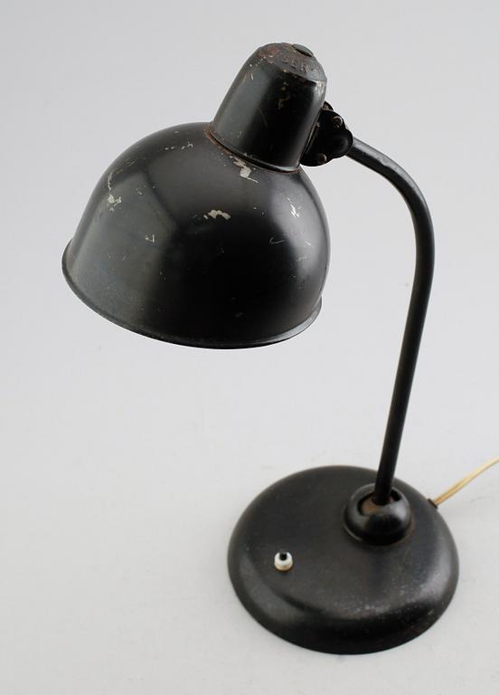 BORDSLAMPA, Christian Dell, Gebr. Kaiser Dell, Tyskland, formgiven 1934.