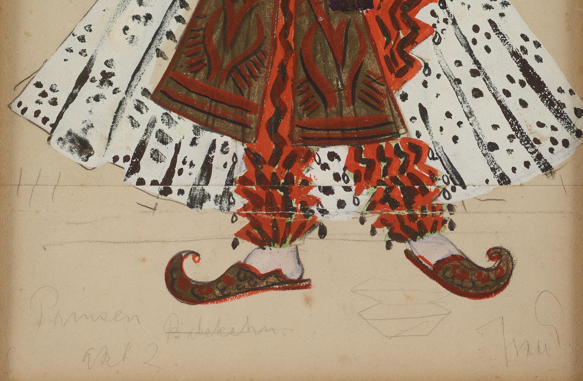 ISAAC GRÜNEWALD, gouache, signed.