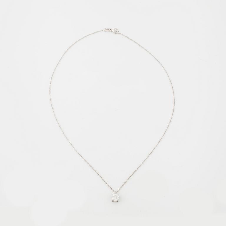 COLLIER, med briljantslipad diamant ca 1.00 ct.