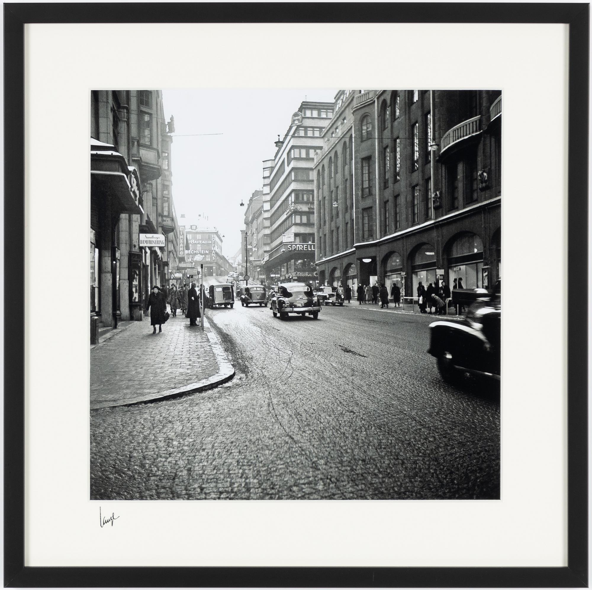 Åke Lange, "Hamngatan 1930/40-tal".