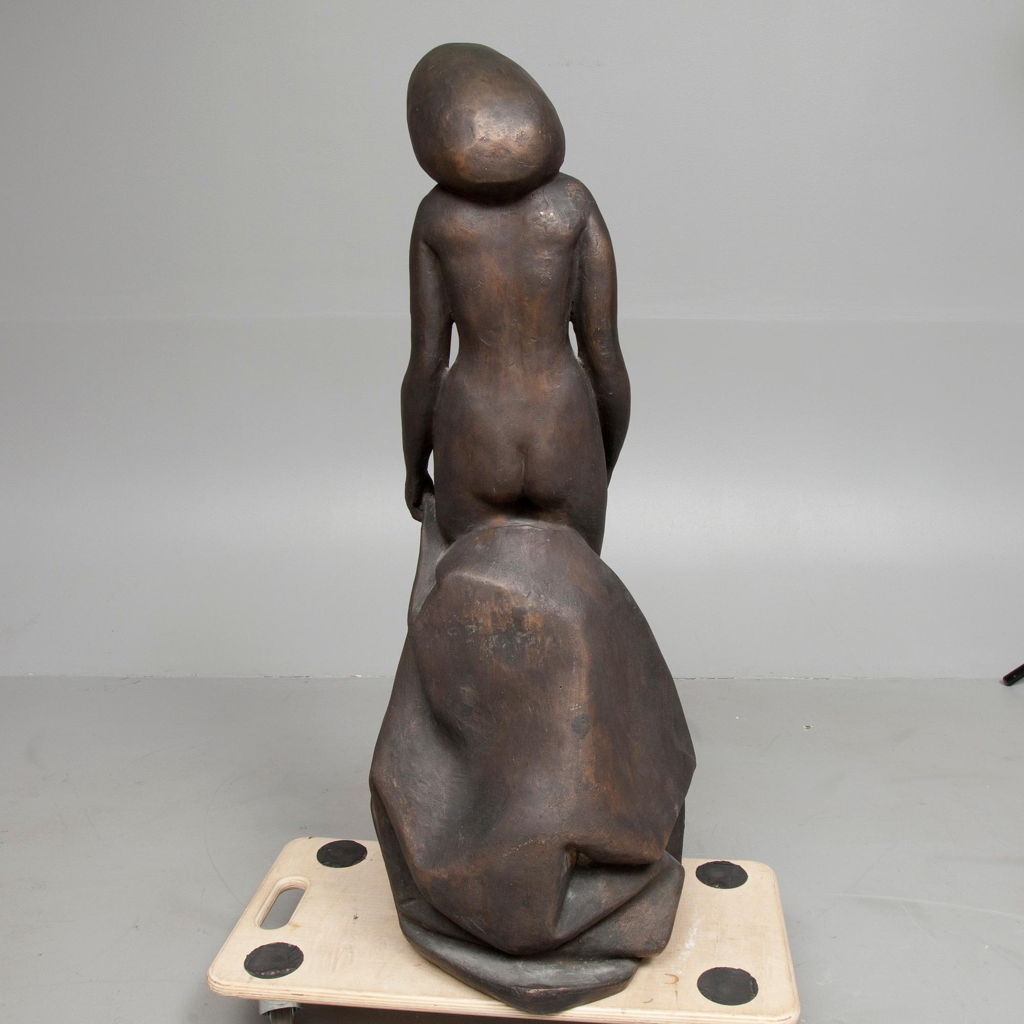 OKÄND KONSTNÄR, skulptur, brons, 1980-tal.