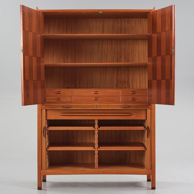 David Rosén, a mahogany and teak cabinet, for Stockholm's Association of Crafts, signed and dated 1959.