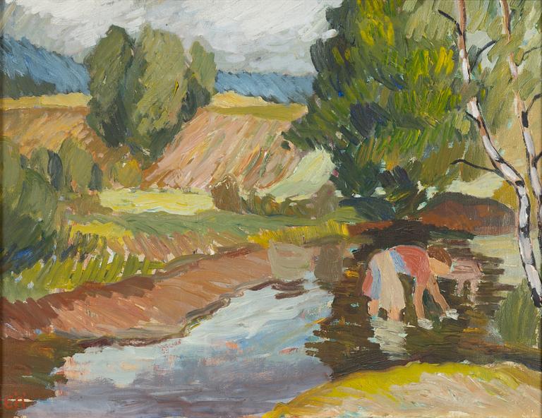Erling Ärlingsson, olja på duk, signerad.