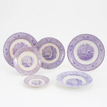 Servis, 122 delar, flintgods, "Carrara", Gustavsberg, i produktion 1860-1908.