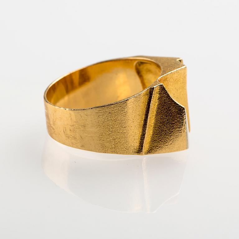 RING, 18 K guld, Björn Weckström, Lapponia, 1979. Vikt ca 7 g.