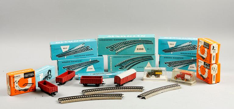 PARTI MODELLTÅG, Märklin, ca 100 delar.