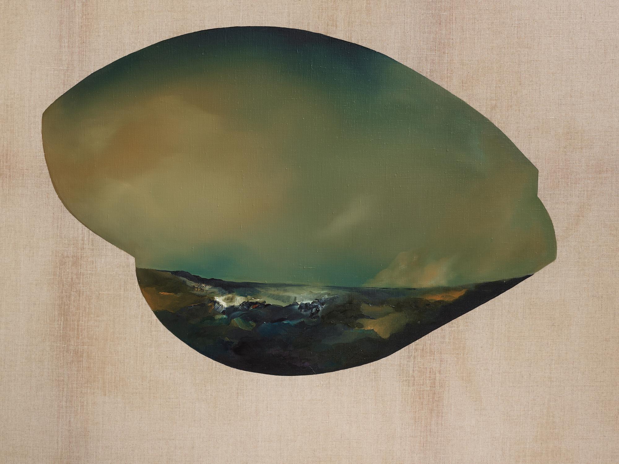 Hannes Michanek, signed and dated 2011 verso. Mixed media on canvas.