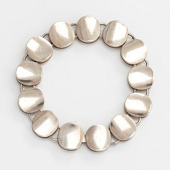 Nanna Ditzel, a sterling silver bracelet for Georg Jensen, Denmark.