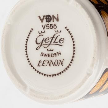Helmer Ringström, service, 4 pcs, "Lemon", Gefle, second half of the 20th century.