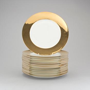 TALLRIKAR, 13 st, porslin, Porcelaine de Paris, Frankrike.