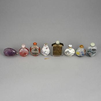 SNUSFLASKOR, 8 st, Kina, 1800-/1900-tal.