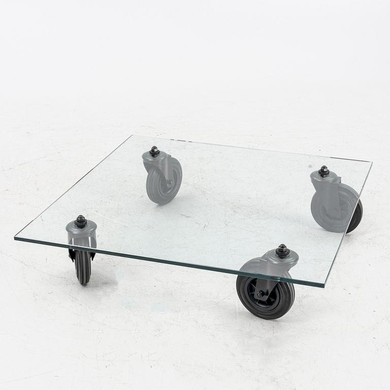 Gae Aulenti, coffee table, "Table with Wheels", Fontana Arte, Italy late 20th century/21st century.