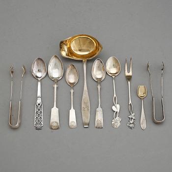PARTI SILVER, 26 delar, bland annat Cesons, Göteborg, 1963. Vikt ca  303 gram.
