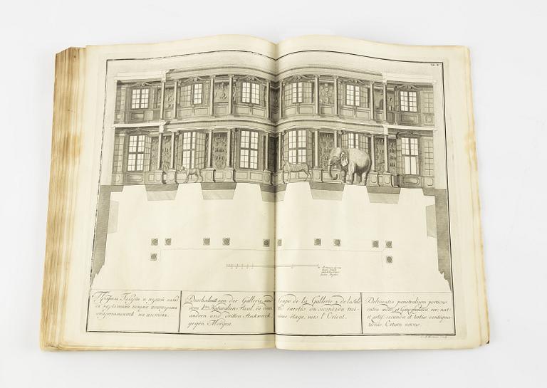 The rare Makhaev wall map of St. Petersburg, with other views and maps, 1753, 1741 and 1739.