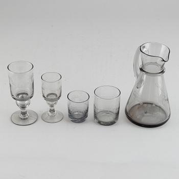 A Swedish Reijmyre glass service, 20th Century. (43 pieces).