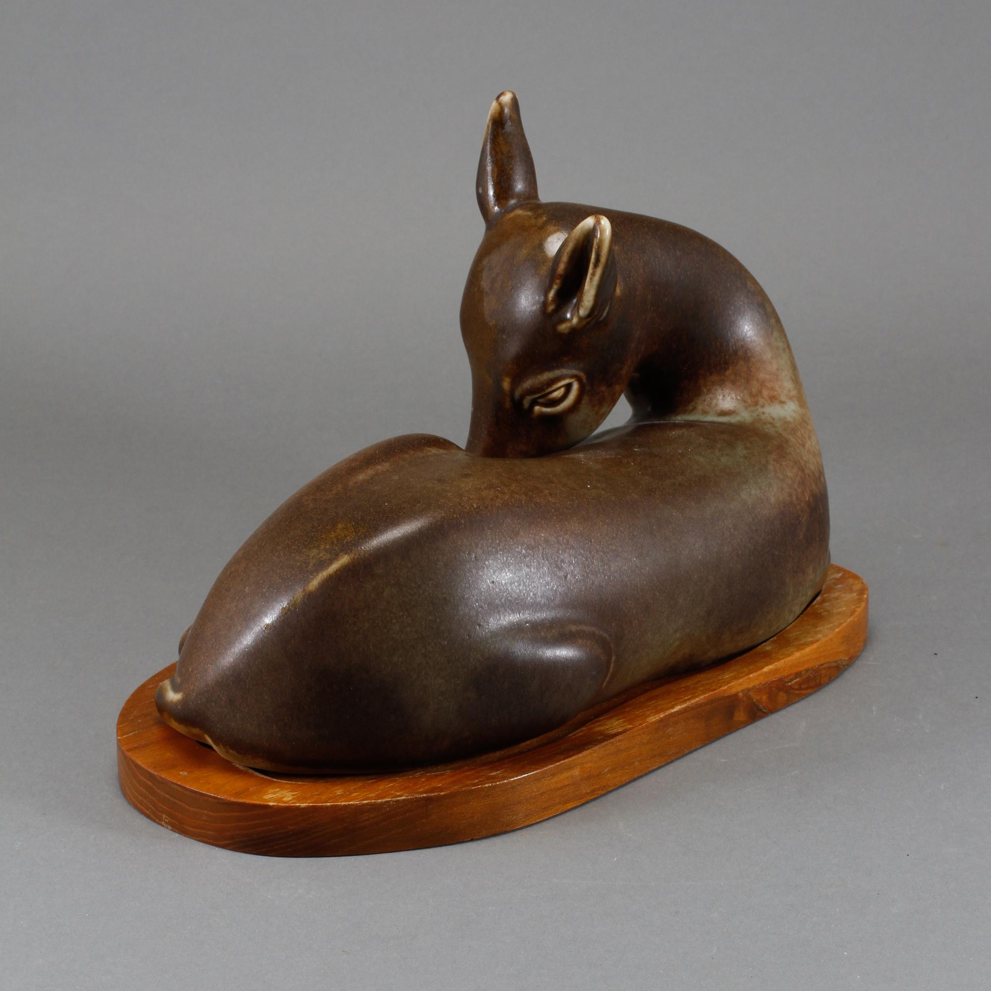 FIGURIN, stengods, Gunnar Nylund, Rörstrand, unik, omkring 1900-talets mitt.