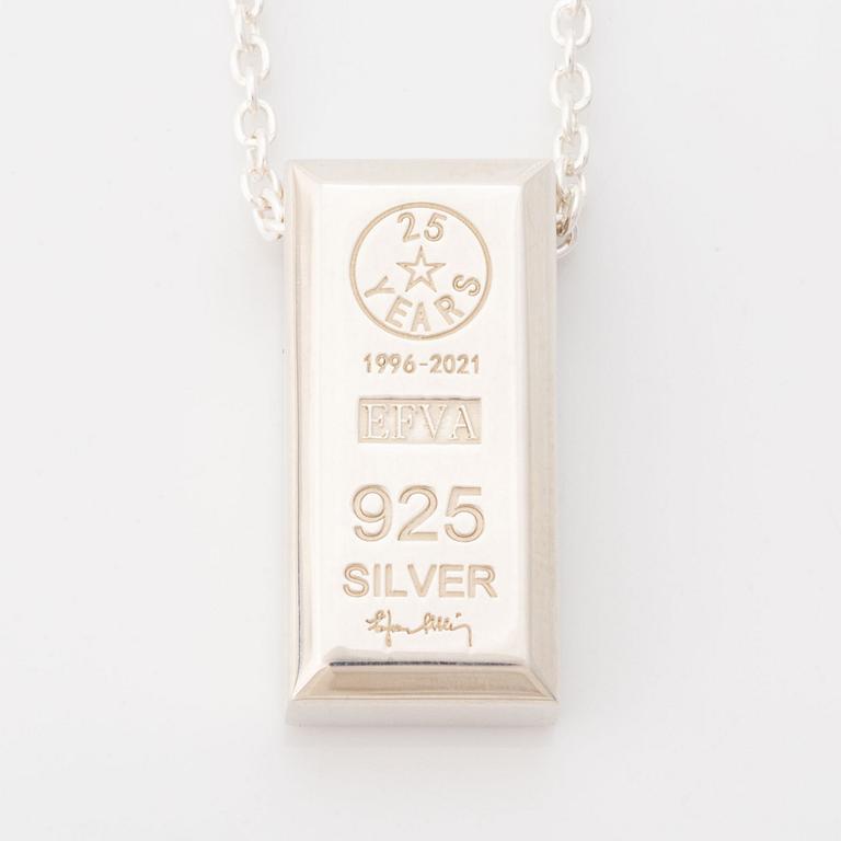 Efva Attling, pendant with chain, sterling silver, 2021. Limited edition 288/500. In box signed by Efva.