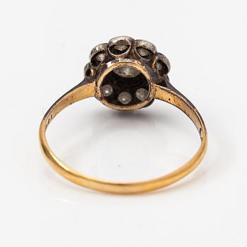 Ring, 18K guld, diamanter ca 0.79 ct tot. Hamnstedt F Johansson Elin Rebeck, Stokholm 1927.