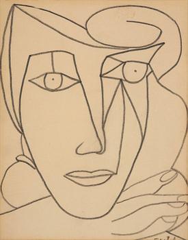 875. Françoise Gilot, Woman with open eyes.