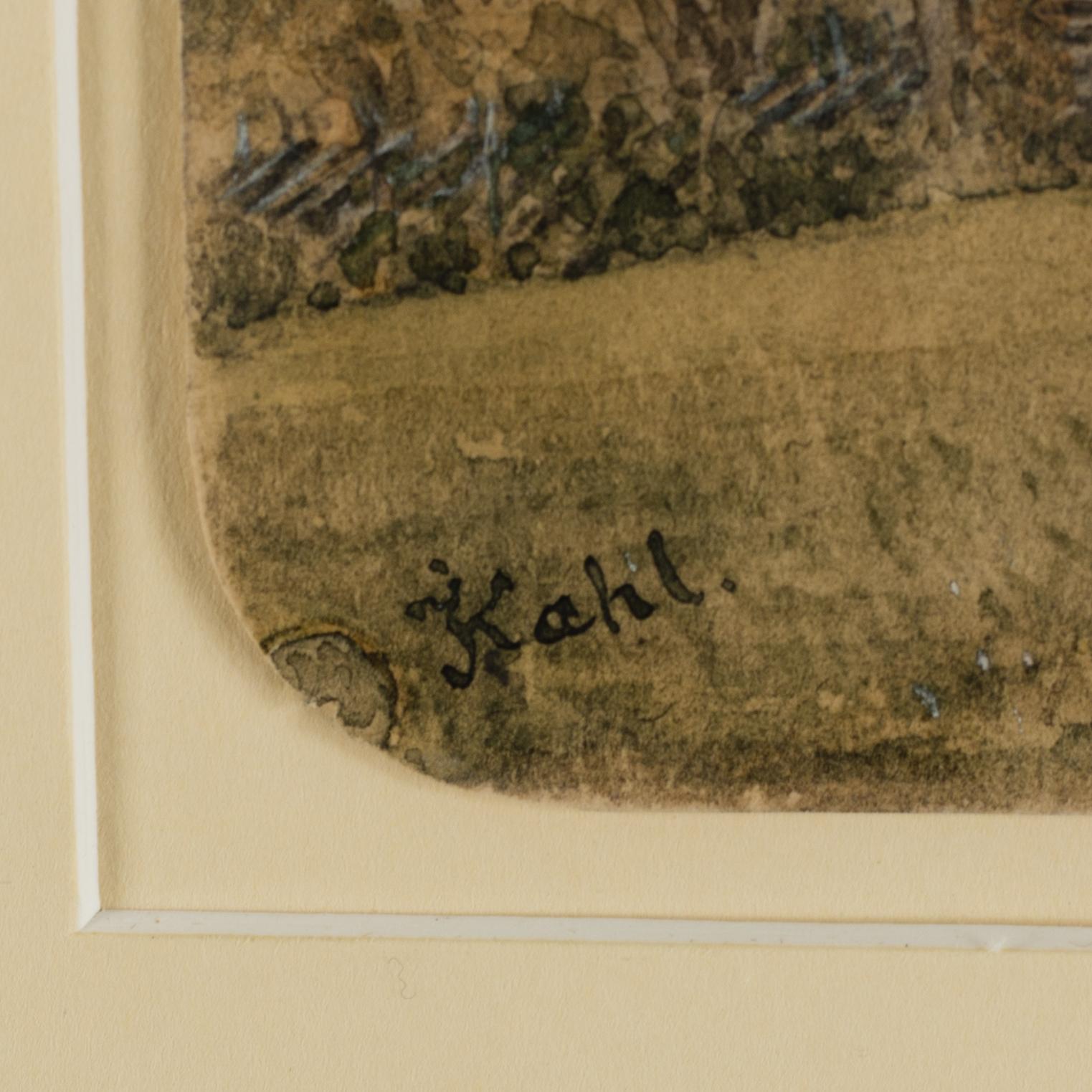 JOHAN KAHL, watercolour, signed and dated 1882.