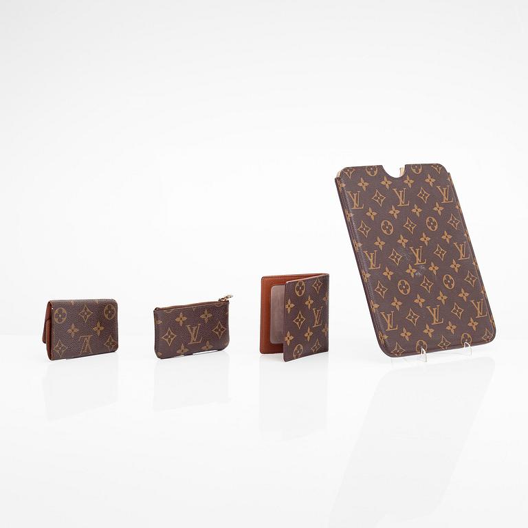 Louis Vuitton, four Monogram canvas accessories, 1987-2010.