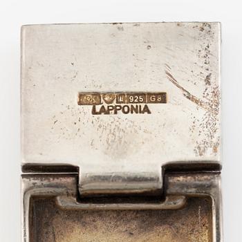 Lapponia wristwatch "Istral" sterling silver, design by Björn Weckström,