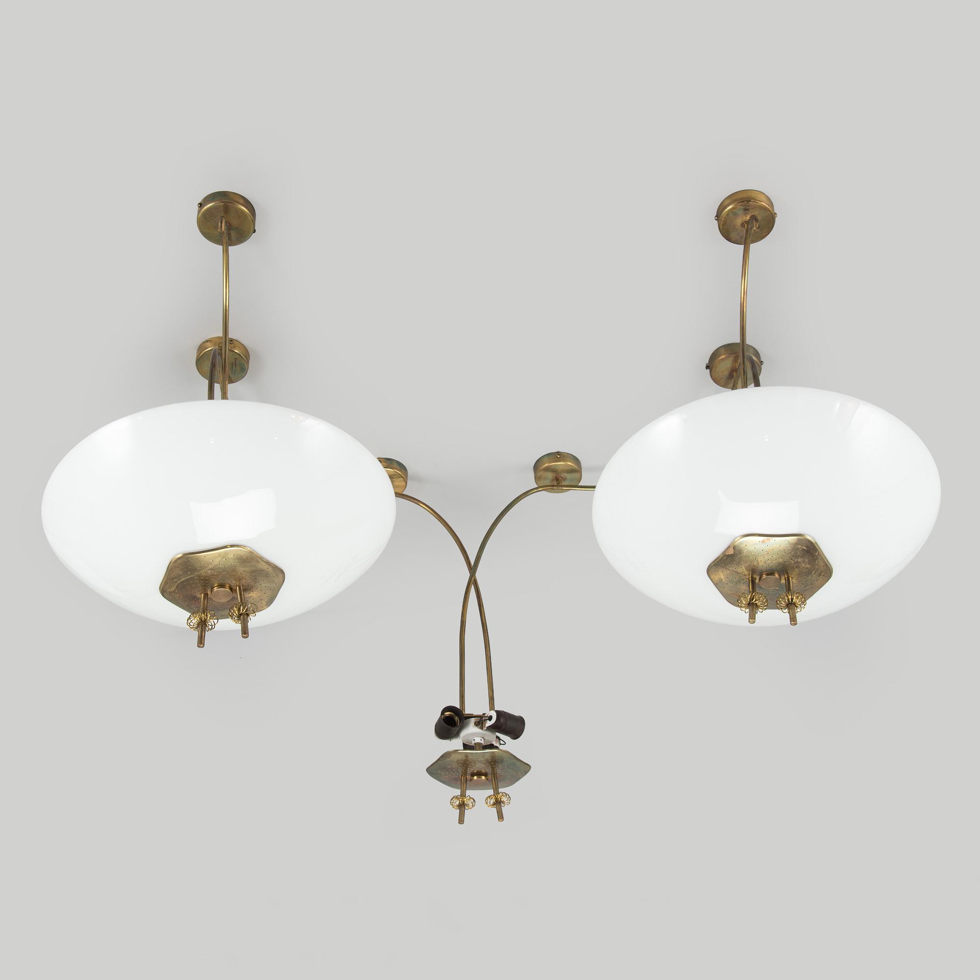 Paavo Tynell, Chandelier, for Taito. Made to order 1950.